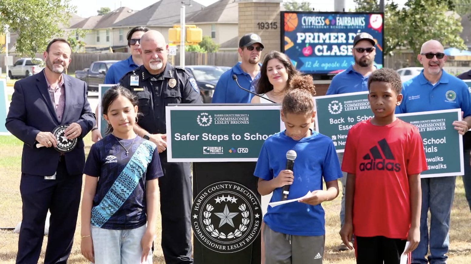 25 Miles of New Sidewalks Give Cy-Fair ISD Students Safer Routes to School in Harris County Precinct 4