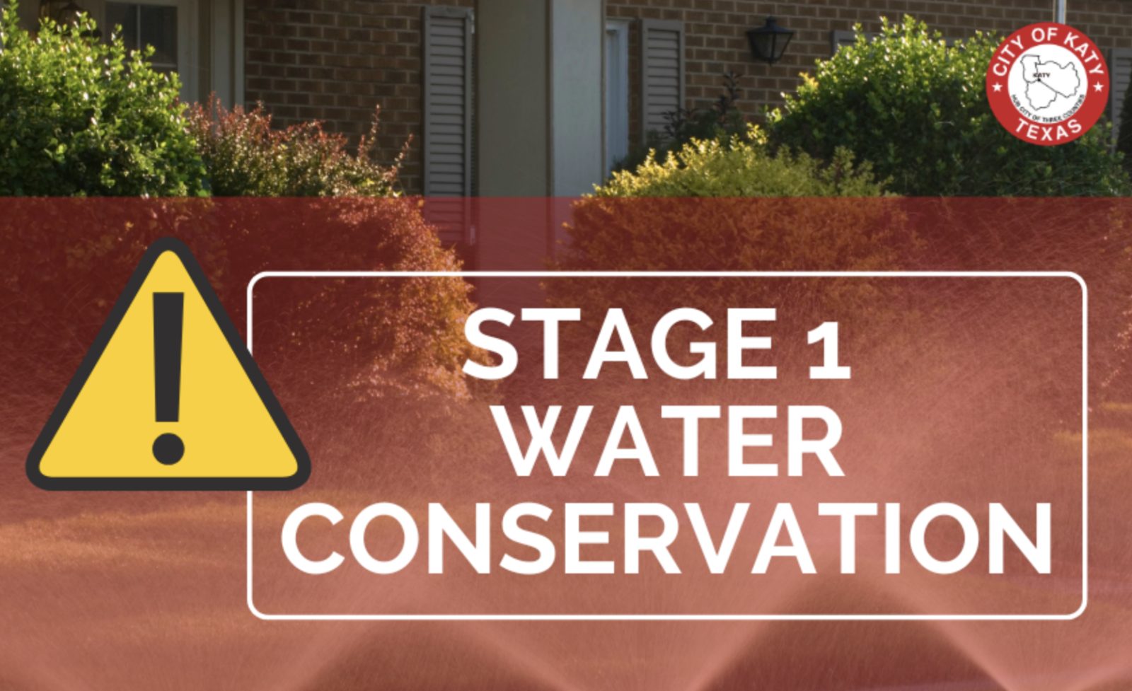 Woodcreek Reserve Residents Asked to Conserve Water as City of Katy Activates Stage 1 Mild Water Conservation