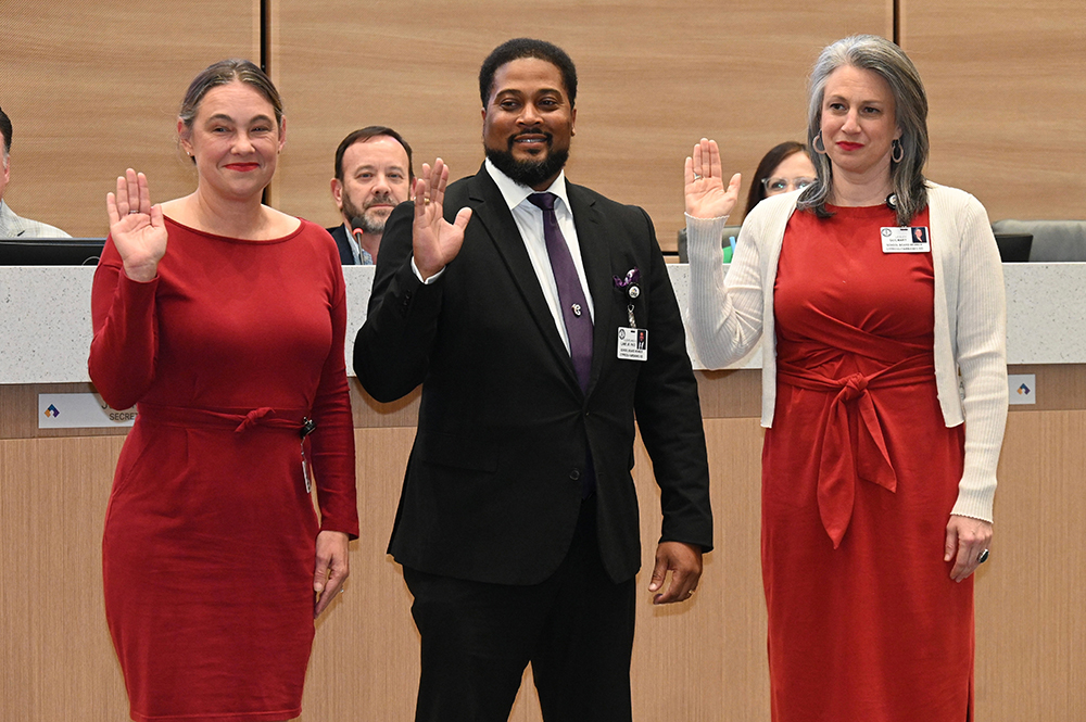 CFISD Swears In Three Newly Elected Trustees, Elects New Board Officers