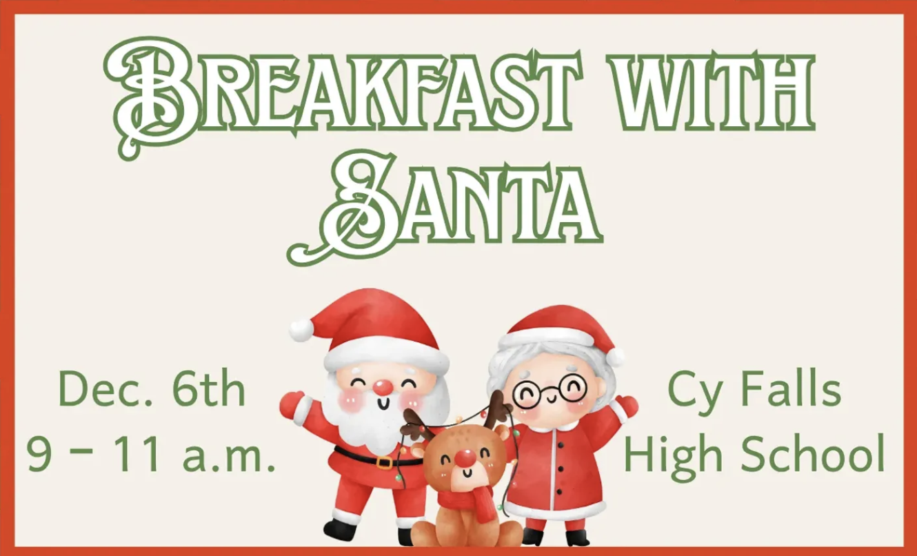 Celebrate the Holiday Season with 'Breakfast with Santa' at Cy Falls High School