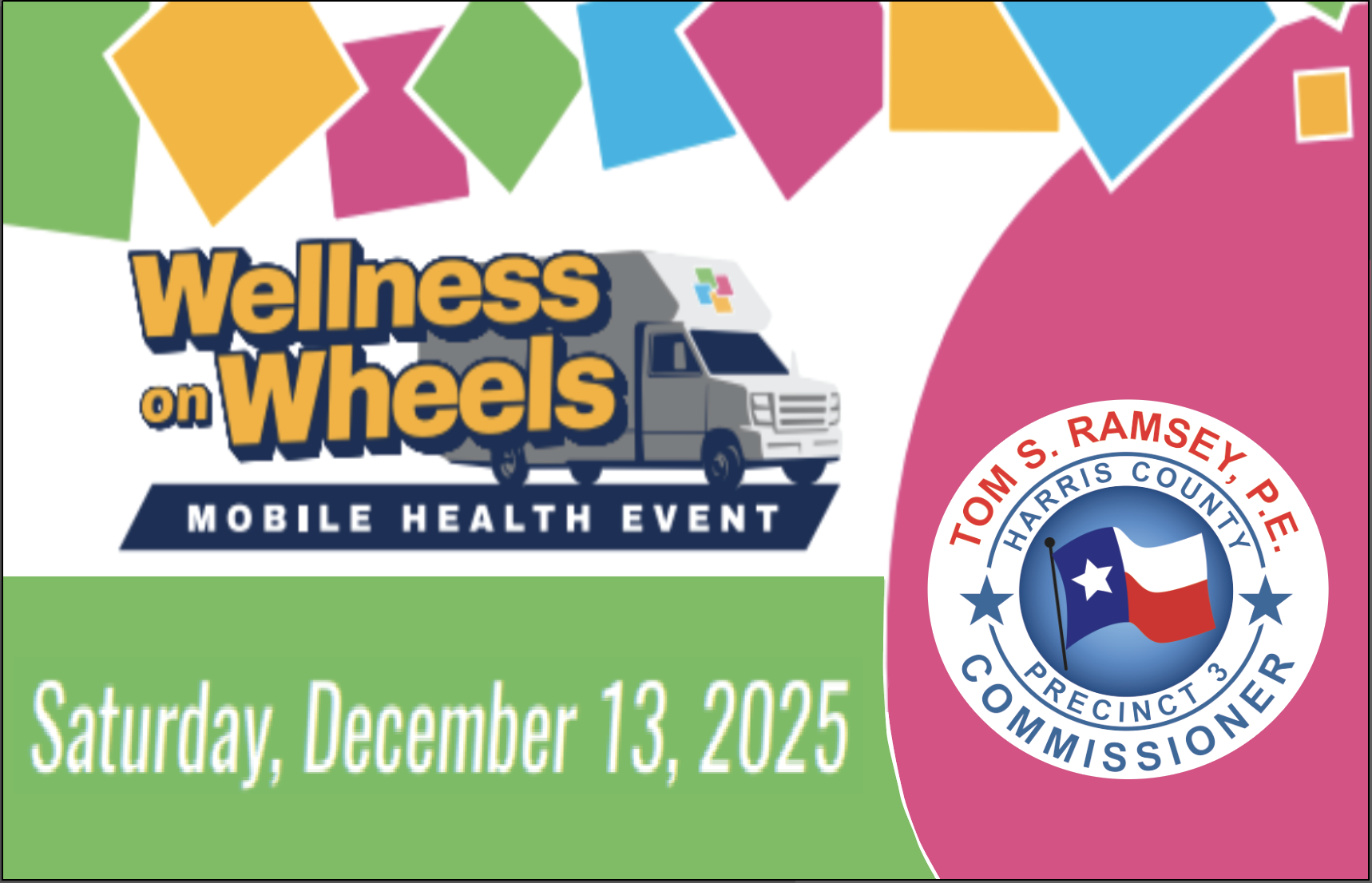 Wellness on Wheels Rolls Into George Bush Community Center with Free Health Services, Family Fun, and Pet Care