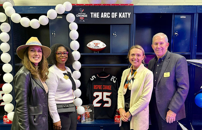 The Arc of Katy Honored with Houston Texans Inspire Change Grant at NRG Stadium