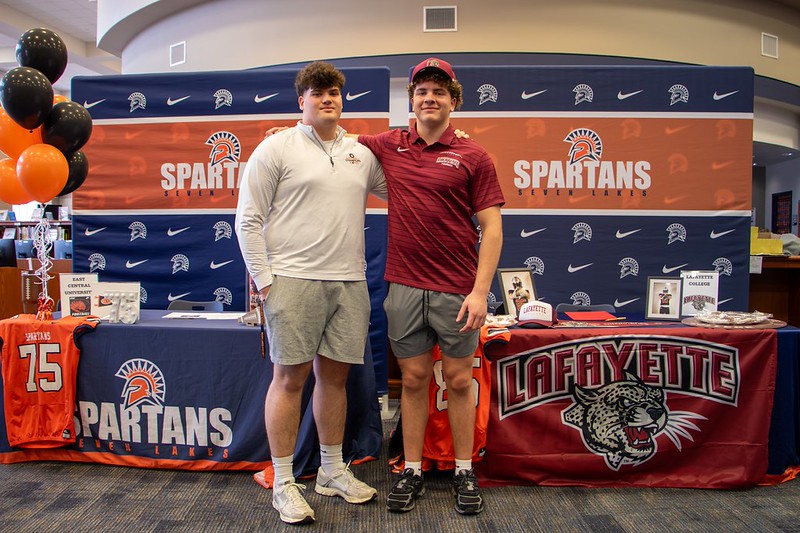 Seven Lakes High School Seniors Sign After Competitive 2025 Football Season in District 19-6A