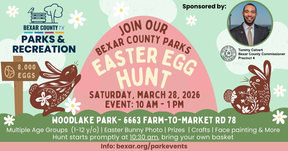 Free Easter Egg Hunt at Woodlake Park in San Antonio: 8,000 Eggs, Family Fun and Photos with the Easter Bunny