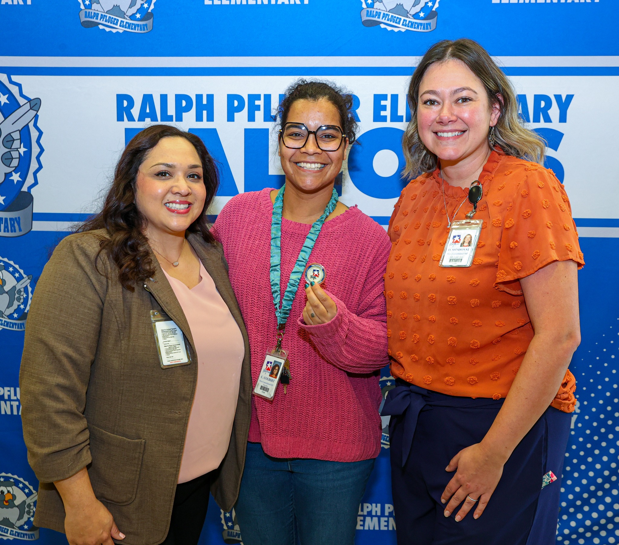 Hays CISD’s Cece Colbert Honored with Superintendent’s Coin of Excellence at Pfluger Elementary