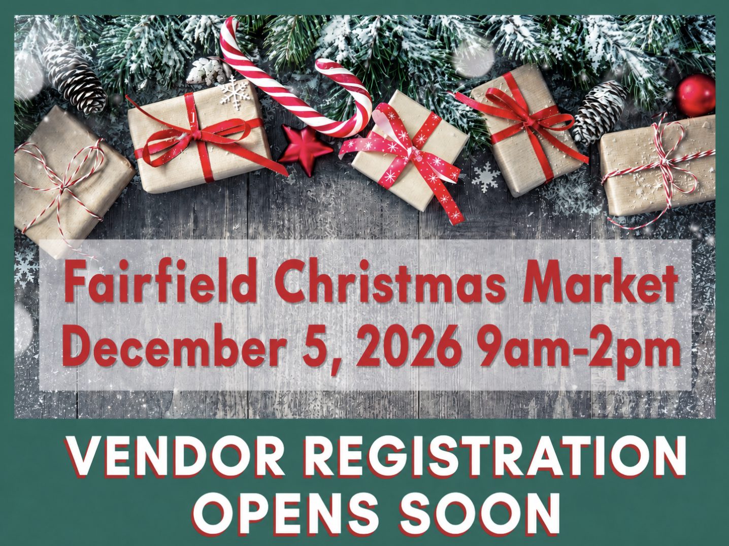 Fairfield Christmas Market Vendor Registration Opens July 20 for December Shopping Tradition