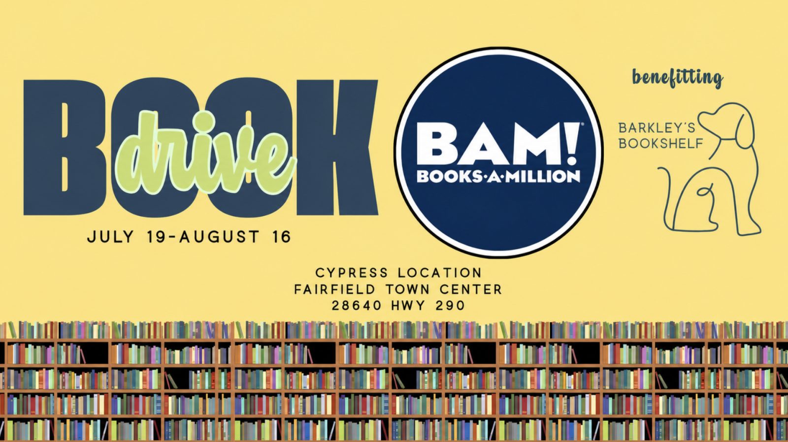 Books-A-Million Cypress Book Drive Supports Barkley’s Bookshelf and Young Readers Across Northwest Houston