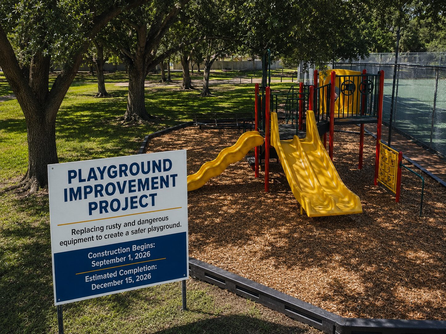 Playground Improvement Project Planned for Fall 2026 to Replace Rusty, Dangerous Equipment