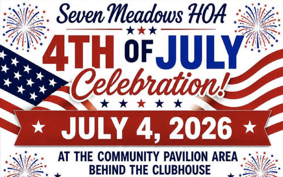 REMINDER: Seven Meadows 4th of July Celebration 2026: Parade, Food, Music and Family Fun Planned for Independence Day