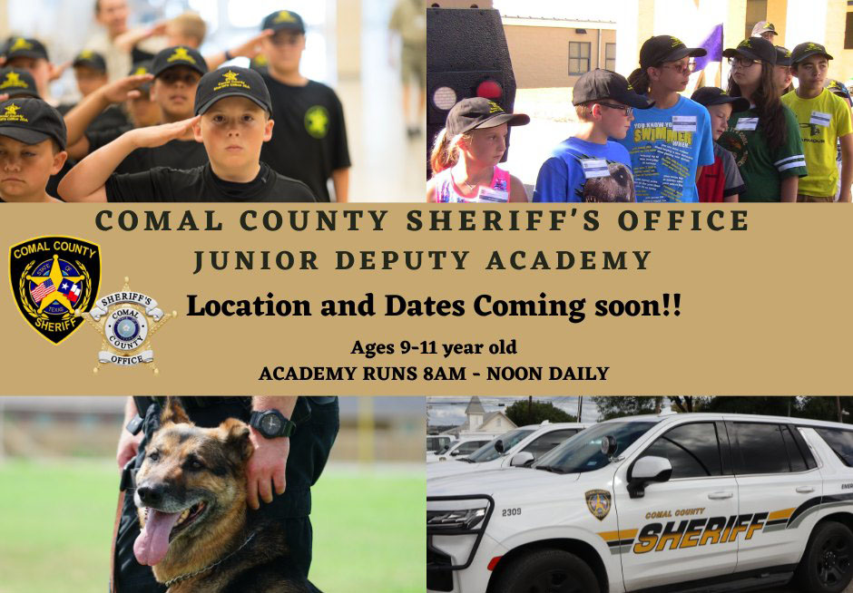 Comal County Junior Deputy Academy Returns for Summer 2026, Offering Free Law Enforcement Experience for Kids