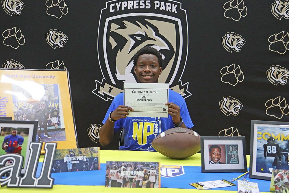 Cypress Park High School’s Sincere Pollard Signs to Play College Football on 2025 Late Spring Signing Day