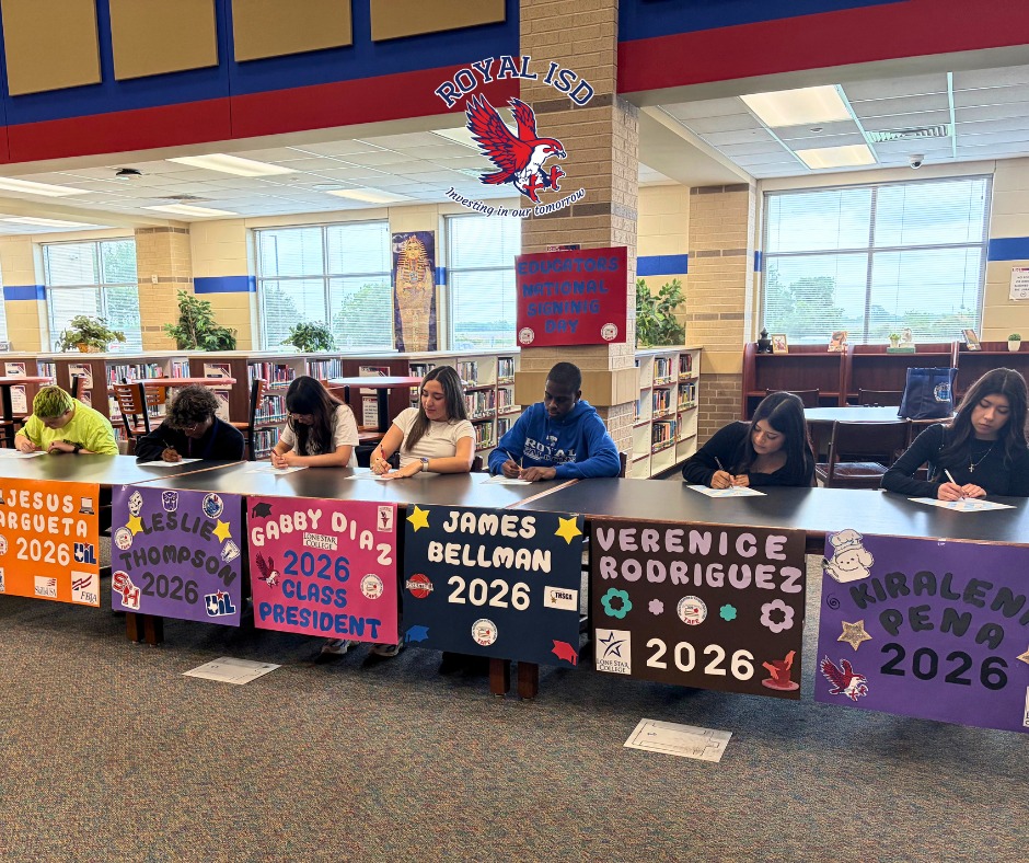 Royal ISD TAFE Seniors Commit to Future Careers in Education During National Signing Day Celebration