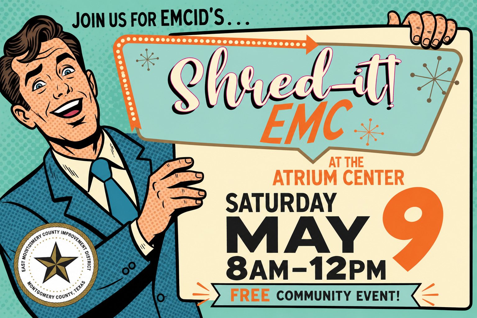 EMCID Invites New Caney Residents to Safely Shred Sensitive Documents at Free Community Event May 9