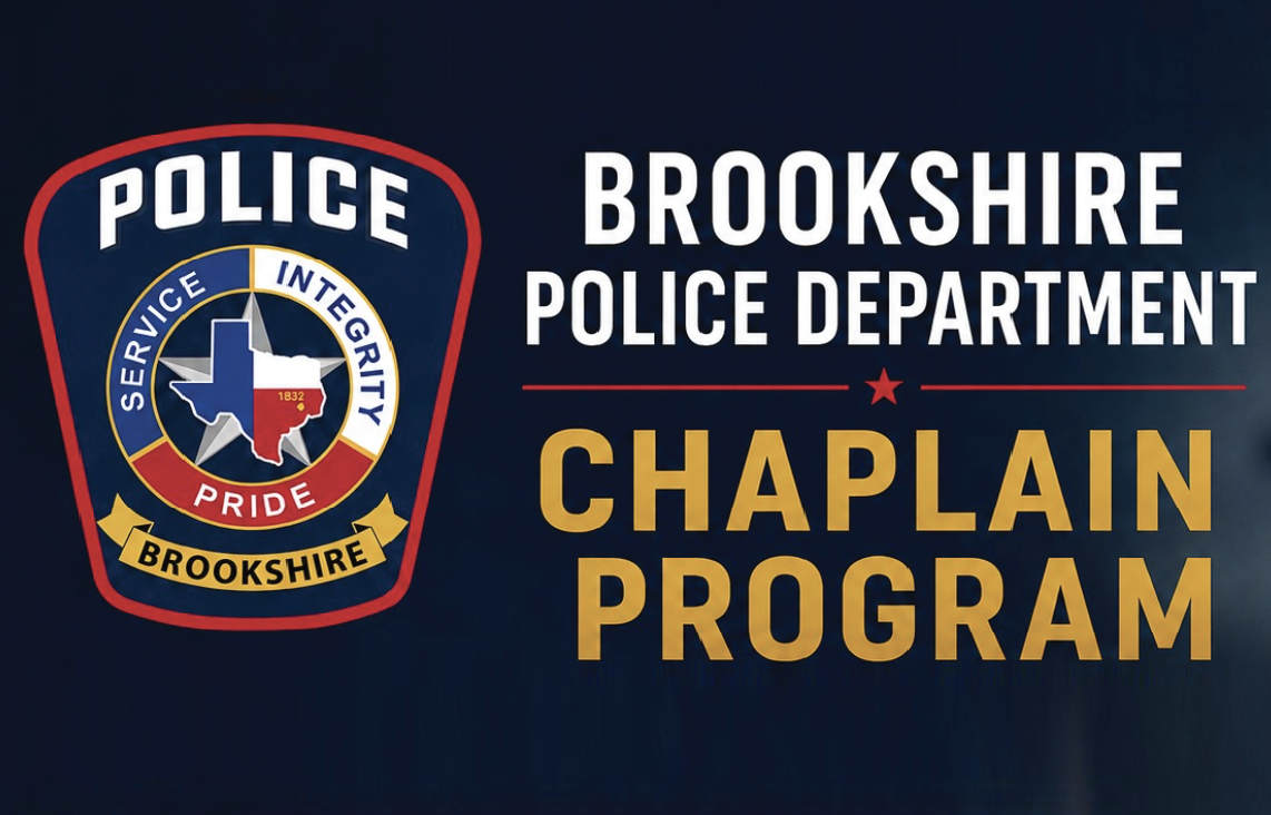 Brookshire Police Department Expands Chaplain Program, Invites Local Faith Leaders to Serve Community