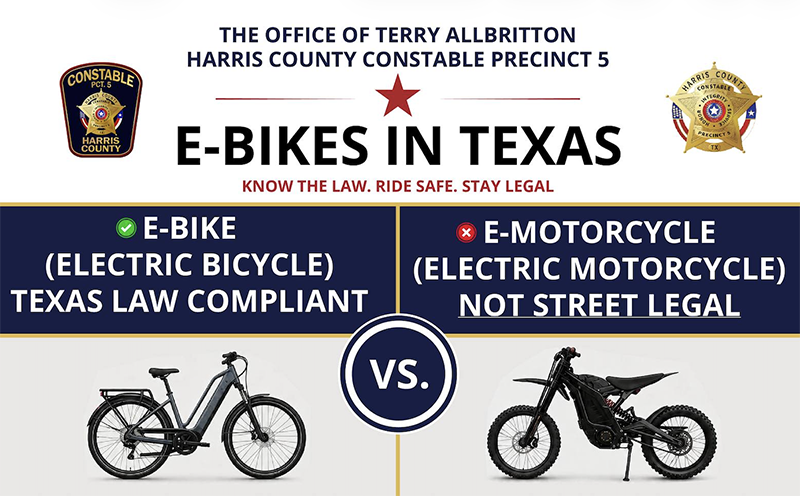 E-Bike or E-Motorcycle? What Green Trails Estates Residents Need to Know About Texas Law Before Riding
