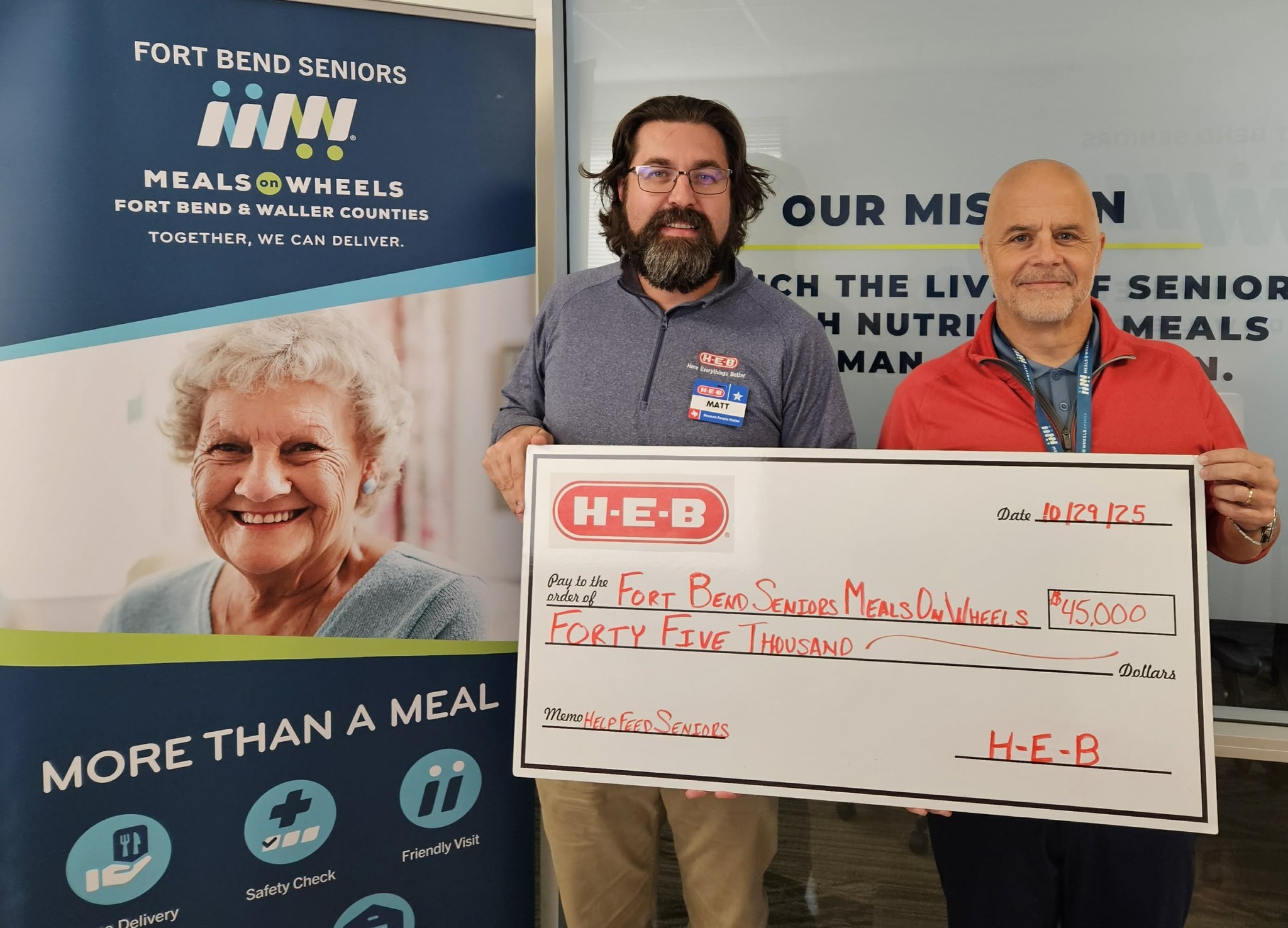 H-E-B Commits $6 Million to Fight Hunger Across Texas, Supporting Local Programs Like Fort Bend Seniors Meals on Wheels