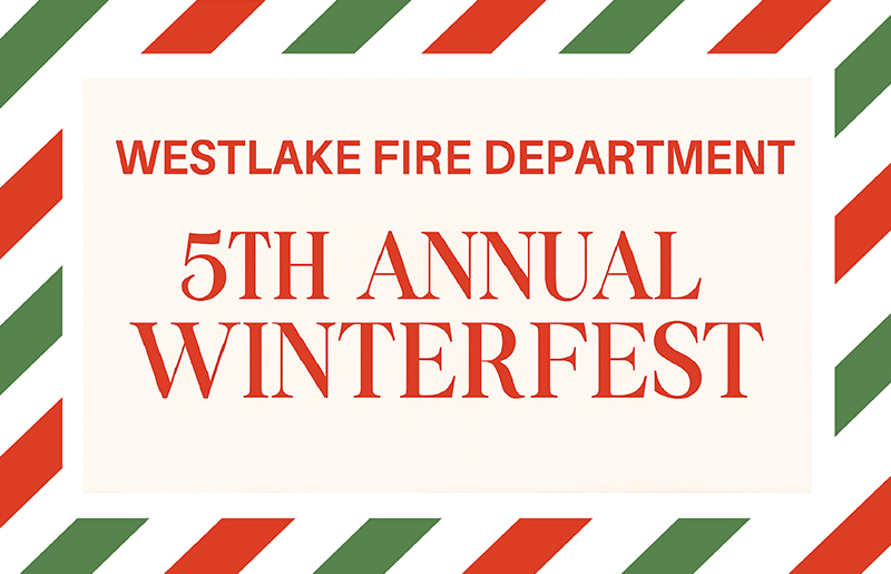 Westlake Fire Department Hosts 5th Annual Winterfest with Snow, Santa, and Holiday Cheer
