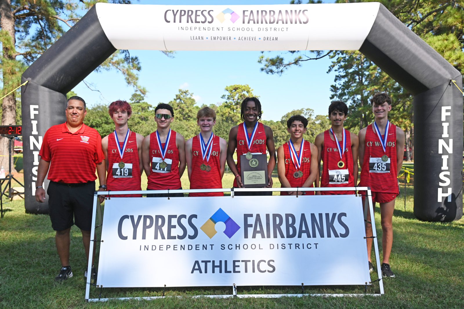 Cypress Woods High School Boys Cross Country Wins District 16-6A Championship, Sending Wildcats to Regionals