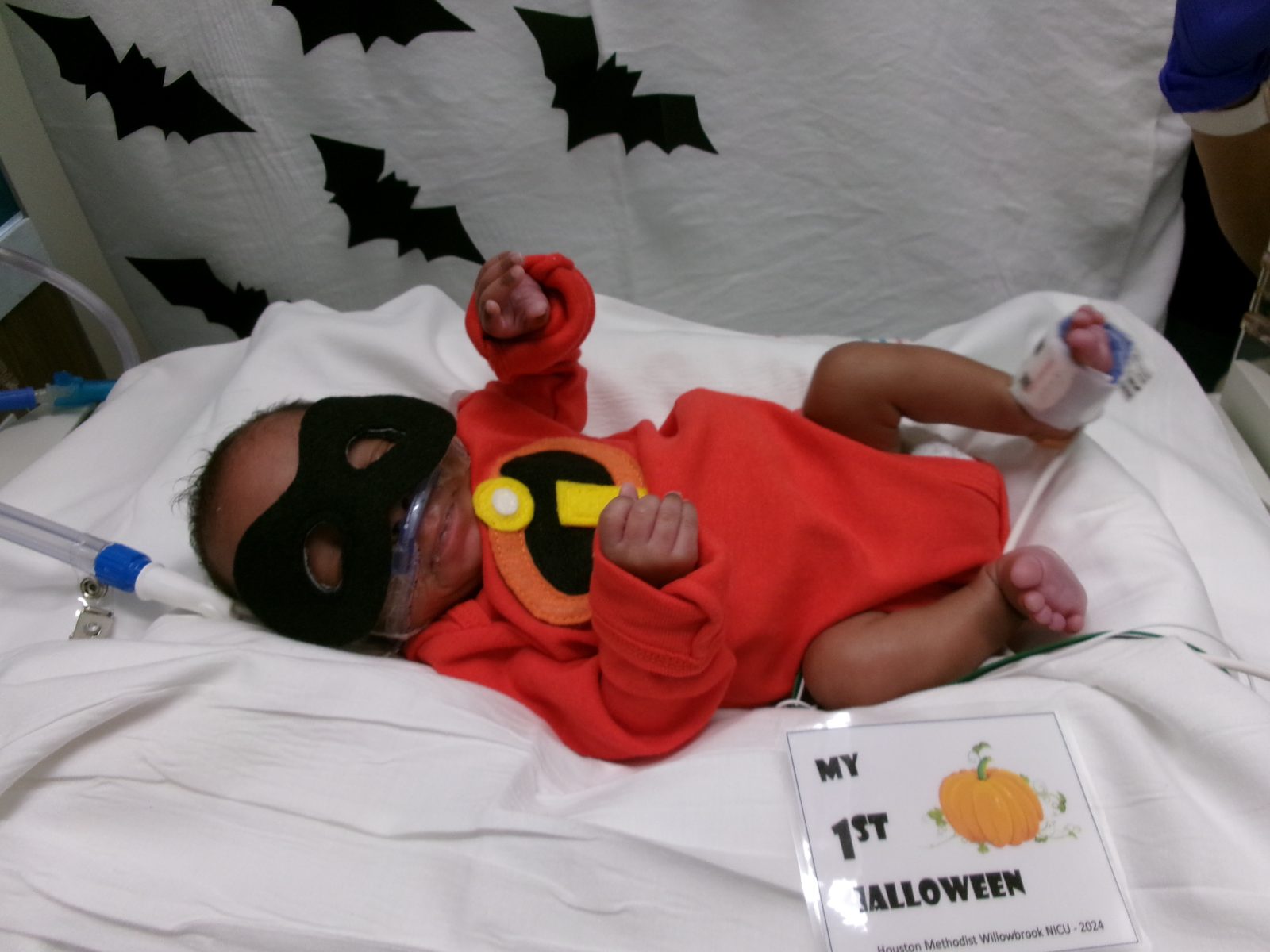 Houston Methodist Willowbrook Hospital NICU Babies Celebrate First Halloween in Handmade Costumes Created by Nurses
