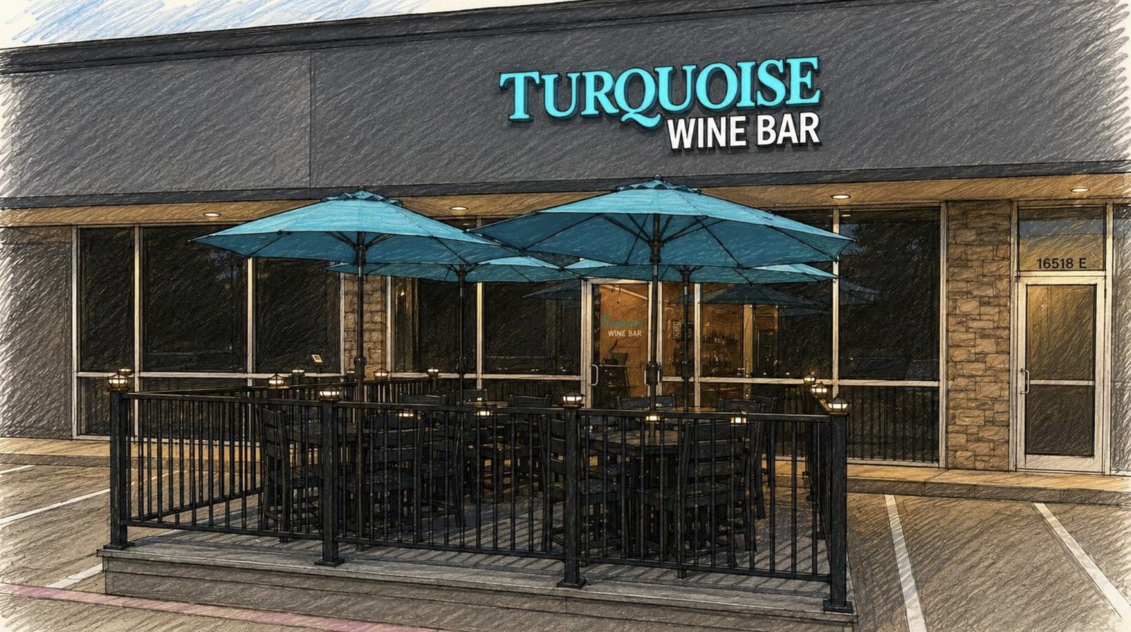 Turquoise Wine Bar Cypress Sets October 24 Opening at Former Hidden Cellar After Months of Delays