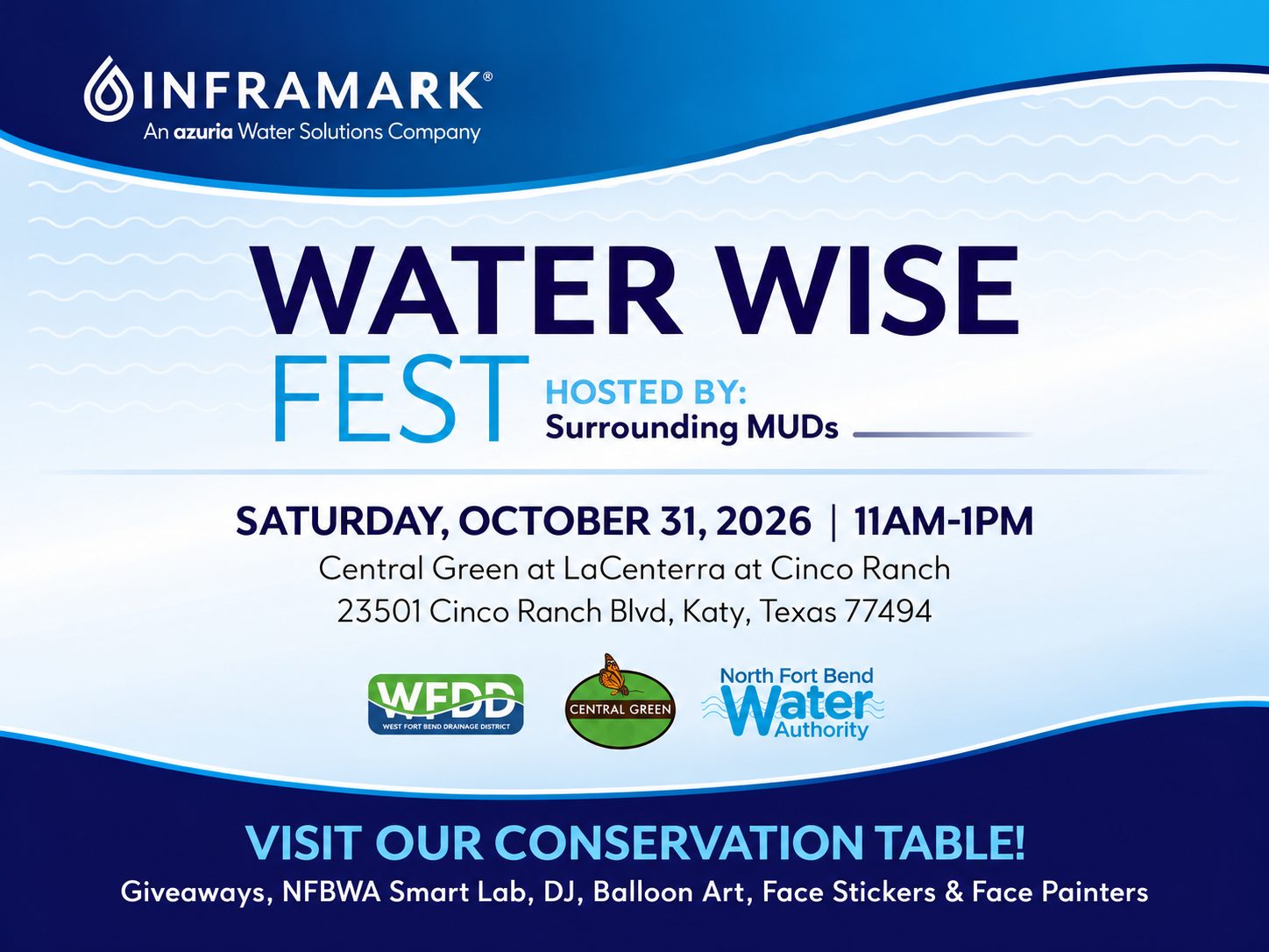 Water Wise Fest Coming to Katy October 31: Free Family Event Offers Water Conservation Fun for Falcon Point East Residents