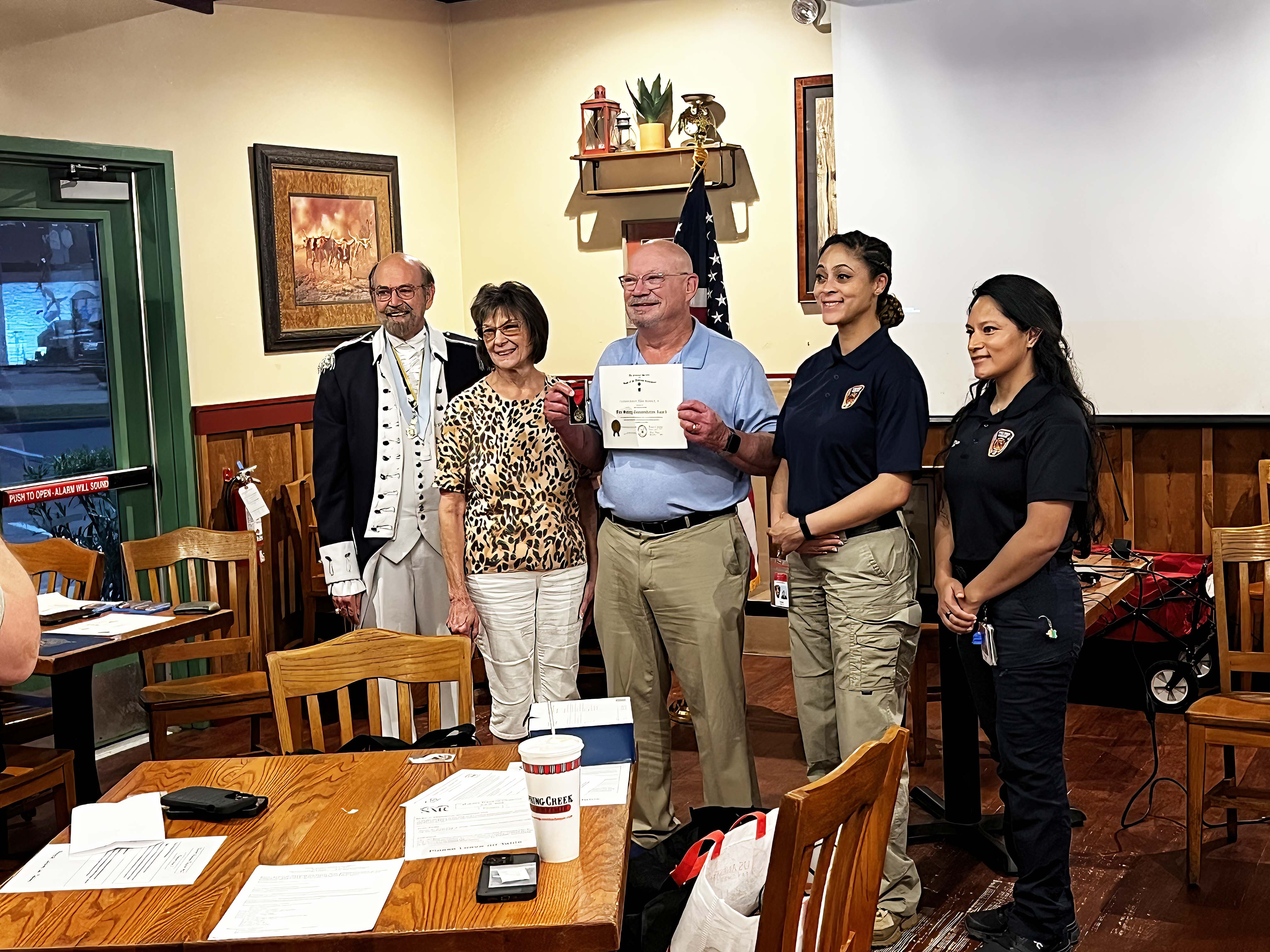Houston Firefighter and Community Leader Robert Blumrick Receives Fire Safety Medal from Sons of the American Revolution