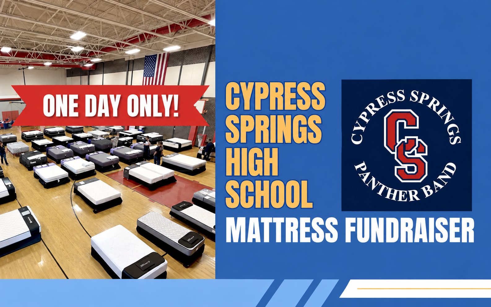 Cypress Springs High School Band Turns the Commons Into a Mattress Showroom for One-Day Fundraiser