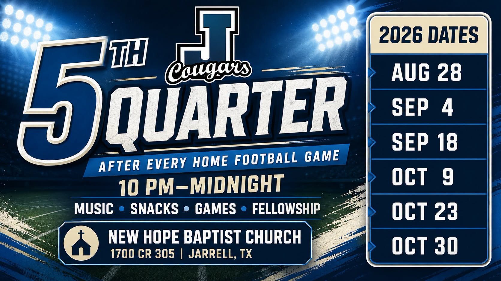 Jarrell High School’s 5th Quarter Gives Students a Place to Gather After Home Football Games