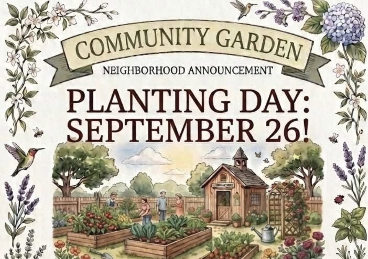 REMINDER: Champions Park Community Garden Celebrates Grand Opening with Planting Day on September 26
