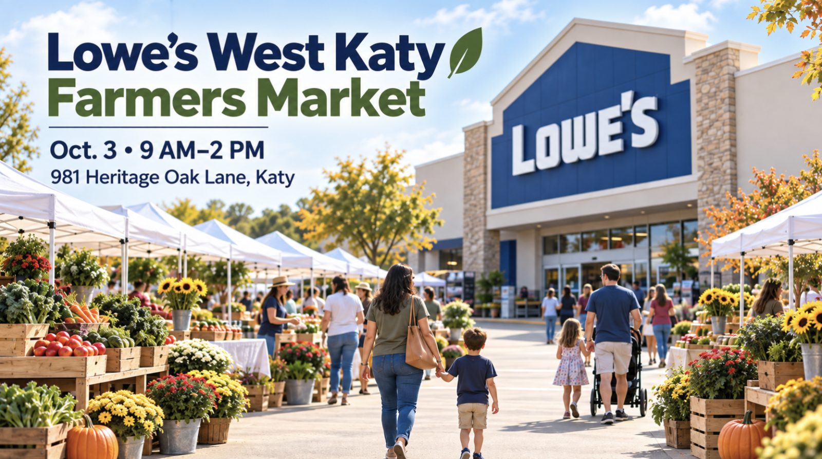 Lowe’s West Katy to Host First-Ever Farmers Market Oct. 3 for Local Shoppers and Vendors