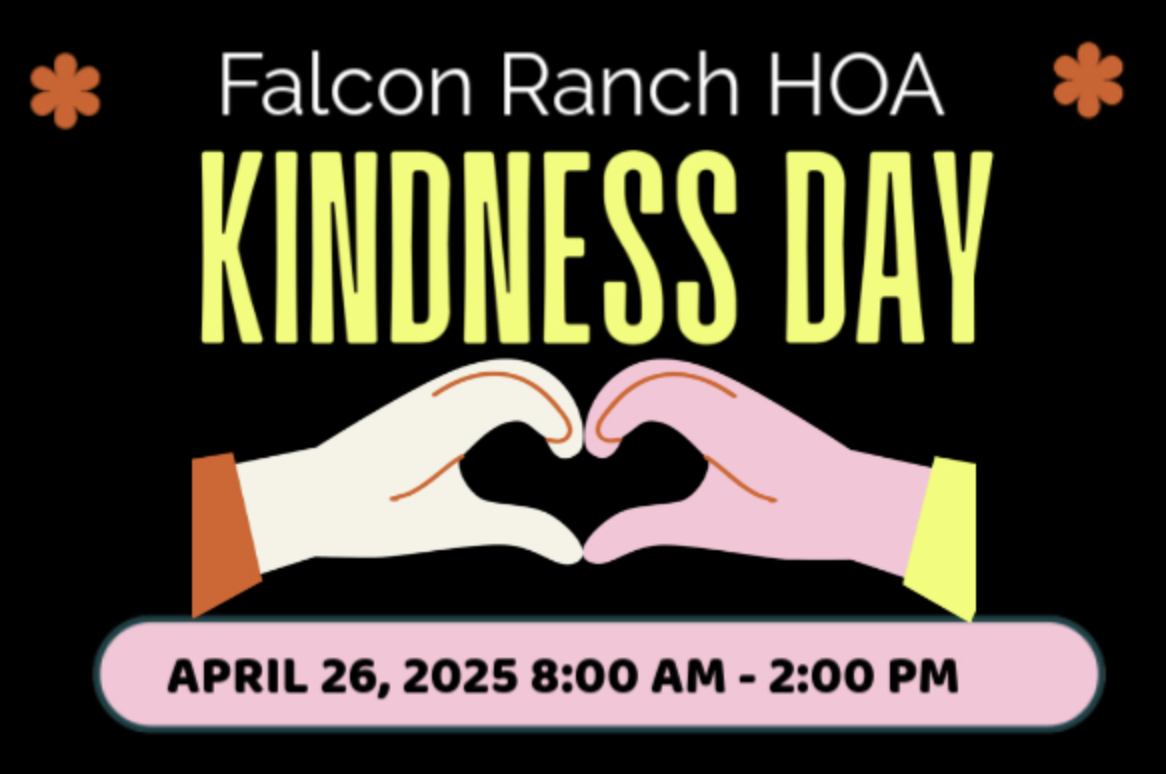 REMINDER: Falcon Ranch HOA Launches First Annual Kindness Day with Neighborhood Clean-Up and Community Celebration